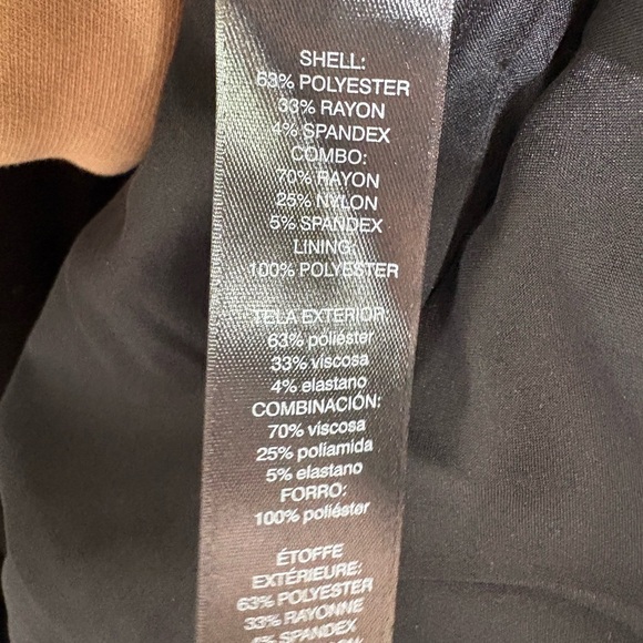 NWOT White House Black Market Tan and Black Color Block Suit Set Size 8 - Picture 5 of 11